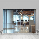 Lofaris Blurry Modern Office Photography Backdrop with Bokeh Lights Professional Corporate or Zoom Background Photo Prop
